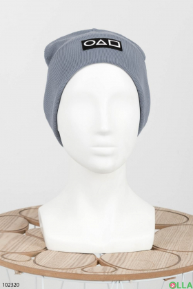 Women's gray winter hat