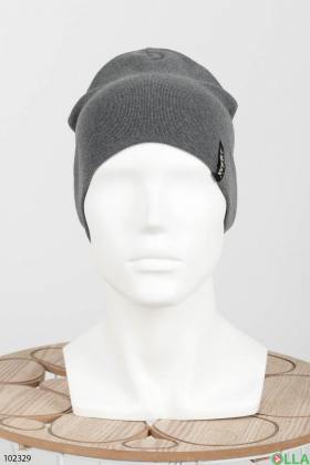 Men's light gray winter hat