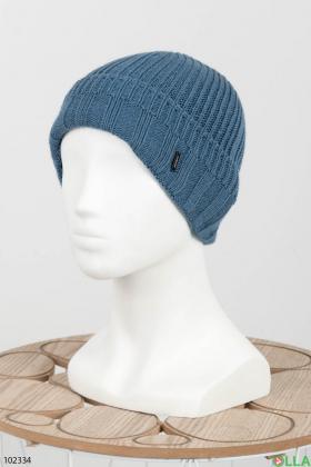 Women's winter blue hat