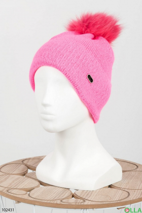 Women's winter crimson hat