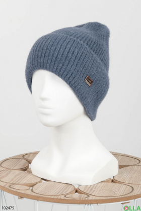 Women's winter blue hat