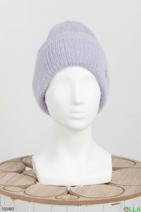 Women's winter purple hat