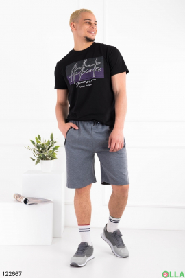 Men's dark gray batal shorts