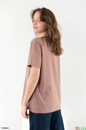 Жіноча коричнева футболка