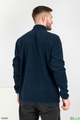 Men's blue jacket with a zipper