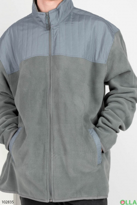 Men's gray jacket with a zipper