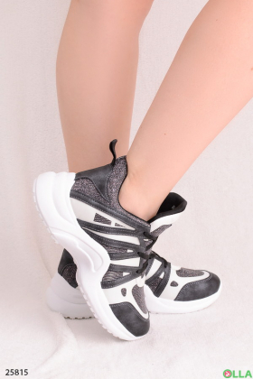 Sports sneakers with lurex