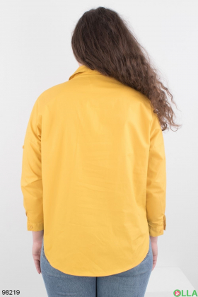 Женская желтая рубашка с узором
