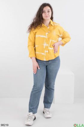 Women's yellow shirt with a pattern