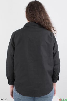 Women's black shirt with a pattern