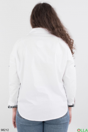 Жіноча біла сорочка з написами