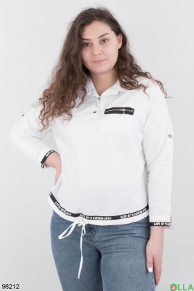 Women's white shirt with inscriptions