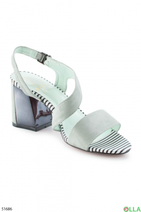 Women's turquoise heeled sandals