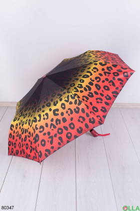 Женский зонт с леопардовым принтом