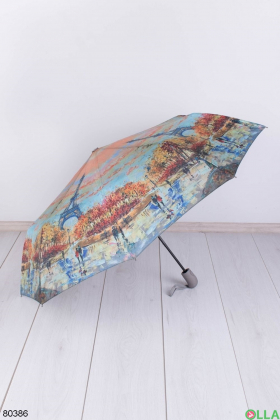 Жіноча різнокольорова парасолька з малюнком