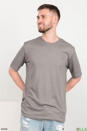 Чоловіча однотонна сіра футболка