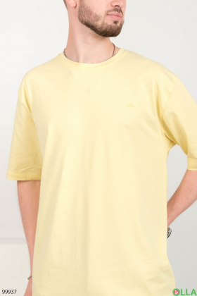 Чоловіча однотонна жовта футболка