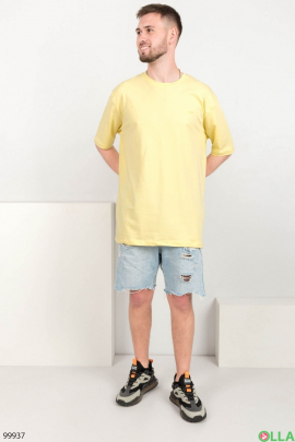 Men's plain yellow t-shirt
