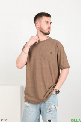 Men's plain brown t-shirt