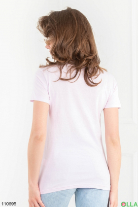 Жіноча лилова футболка з принтом