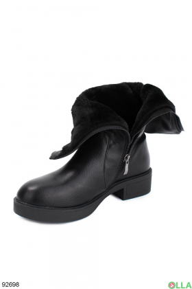 Жіночі чорні чоботи на блискавці