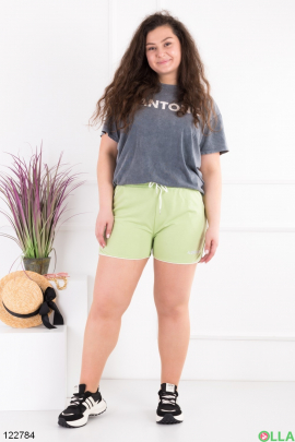 Women's light green batal shorts