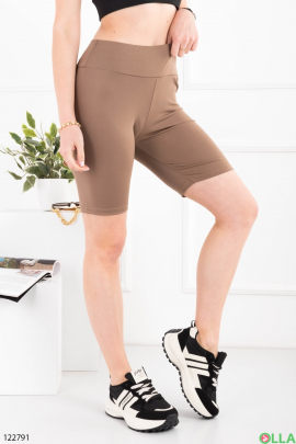 Women's brown bike shorts