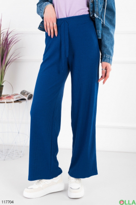 Женские синие брюки палаццо