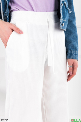 Женские белые брюки палаццо