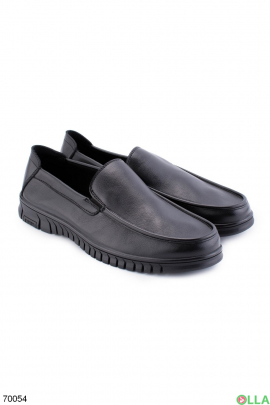 Мужские черные туфли из эко-кожи