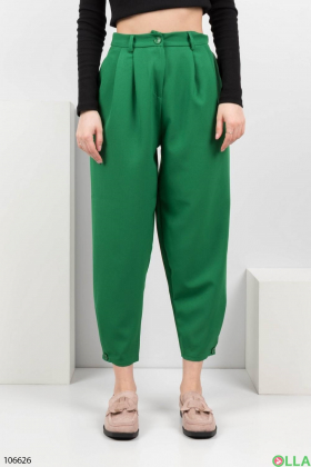 Жіночі зелені класичні брюки