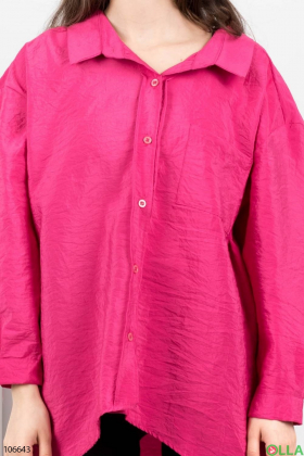 Жіноча рожева сорочка на ґудзиках