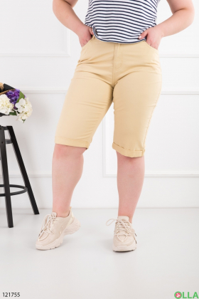 Women's light beige batal shorts