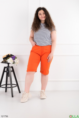 Women's orange batal shorts