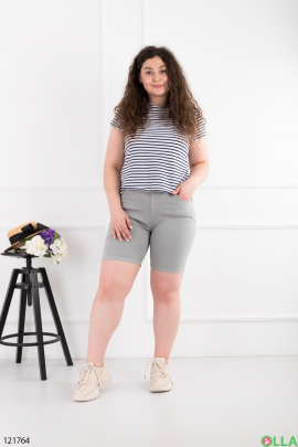 Women's gray batal shorts