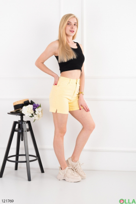 Women's yellow shorts