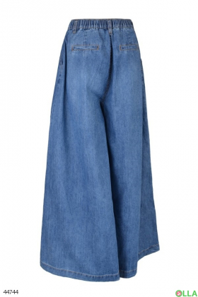 Жіночі сині джинси-труби