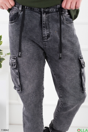 Men's gray jeans