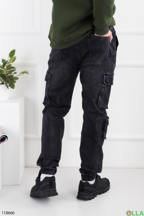 Men's dark gray jeans