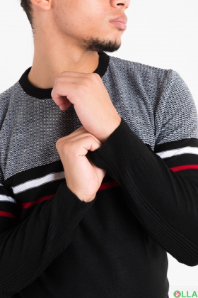 Мужской черно-серый свитер