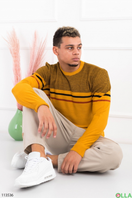 Чоловічий темно-жовтий светр