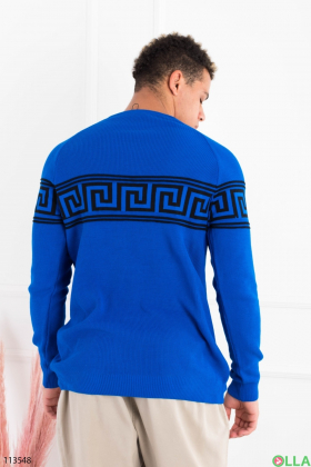 Чоловічий синій светр з орнаментом
