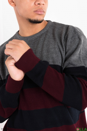Чоловічий кольоровий светр у смужку