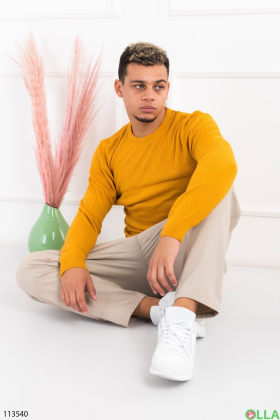 Мужской темно-желтый свитер