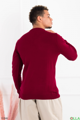 Мужской бордовый свитер