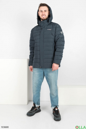 Мужская зимняя серая куртка
