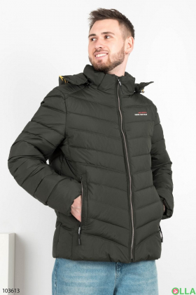 Мужская зимняя куртка цвета хаки