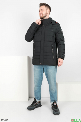 Мужская зимняя темно-серая куртка
