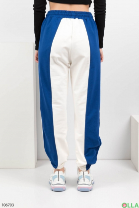 Жіночі синьо-білі спортивні брюки