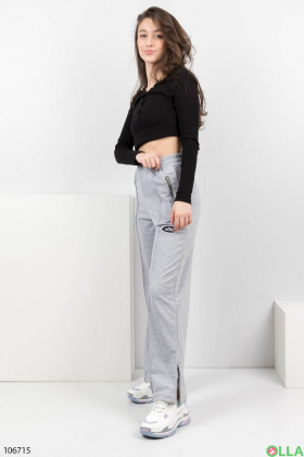 Жіночі сірі спортивні брюки